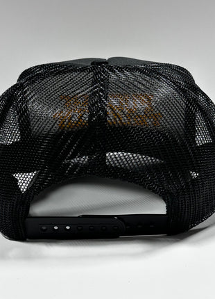 Mentally Unstable on Vintage Gold Leaf Mesh Snapback Hat Cap with Rope Custom Embroidery