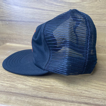 Vintage Oilwell Black Mesh Trucker Snapback Hat Cap Made in USA