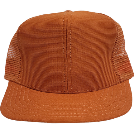 Vintage Burnt Orange With Mid Crown Mesh Snapback Hat