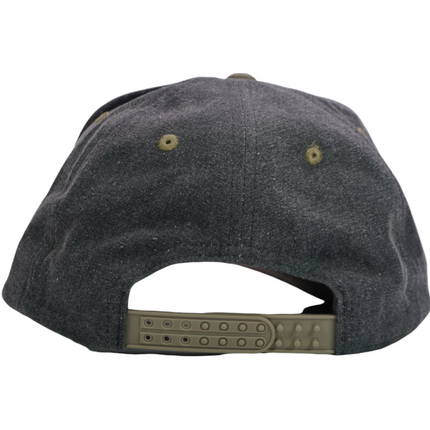 Retro Vintage Style Stonewash Charcoal Mid Crown Sand Brim Hat Cap with Sand Rope