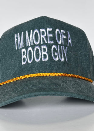 IM MORE OF A BOOB GUY Gold Rope Tall Crown SnapBack Funny Cap Hat Custom Embroidered