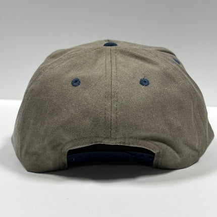 I Caught Crabs in Florida Khaki Crown Blue Brim with Rope SnapBack Hat Cap Custom Embroidery
