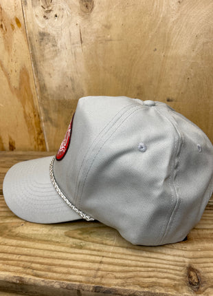 Old SchoolBass Shop Fishing Gray curve Brim Snapback Cap Hat