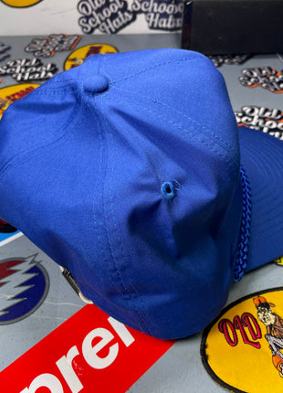 MY DRINKING TEAM GOLF Vintage Custom Embroidered Blue Strapback Rope Cap Hat