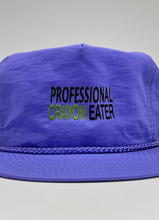 Professional Crayon Eater Neon Rope Velcro Black Cap Hat Custom Embroidered