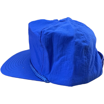 Vintage Neon Blue Rope Mid Crown flat brim Nylon blank Snapback Hat