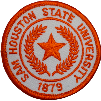 Vintage Sam Houston State University School Logo Orange 2.75" Sew On Circle Patch
