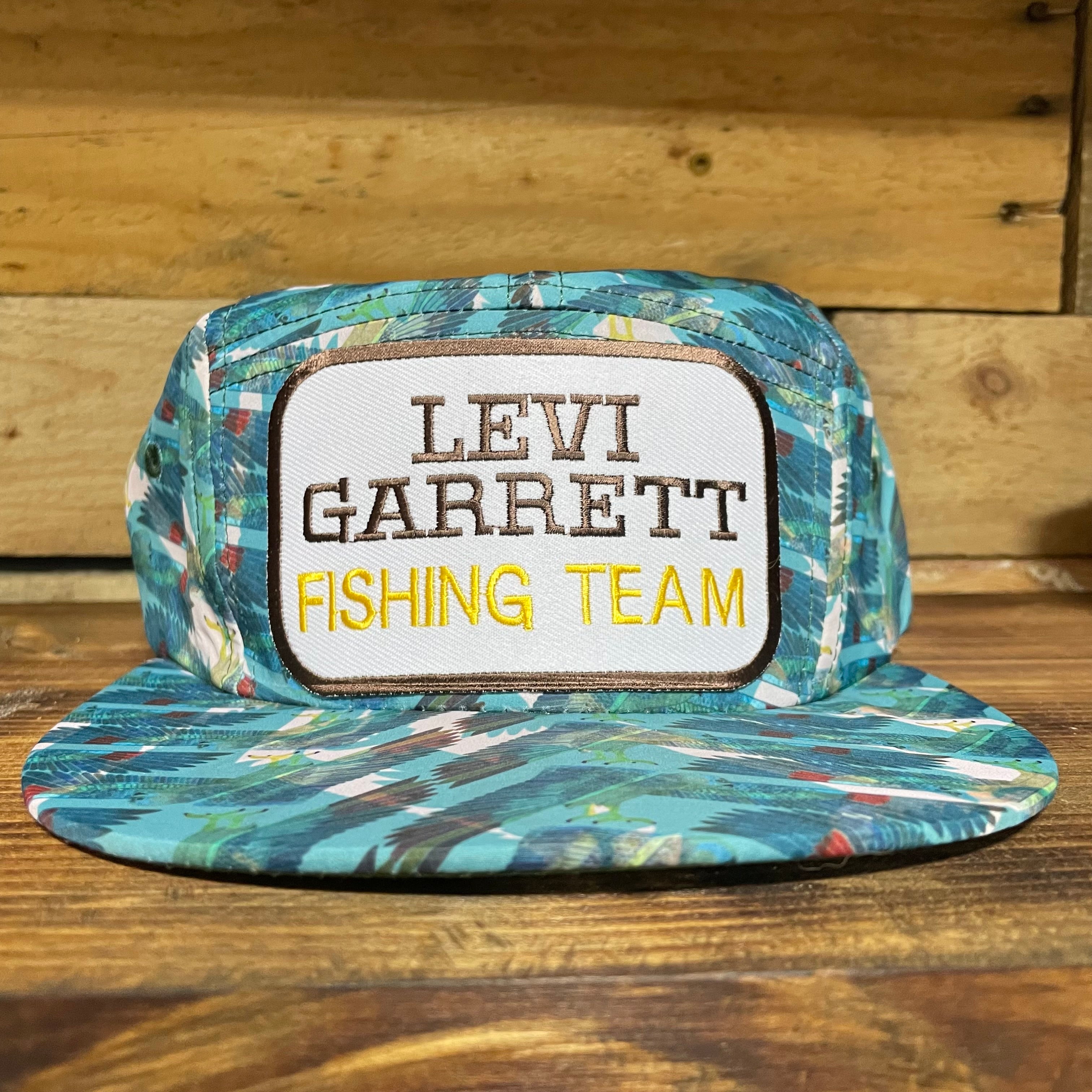 Custom Levi Garrett Fishing Vintage 5 Panel Snapback Hat Cap – Old