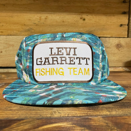 Custom Levi Garrett Fishing Vintage 5 Panel Snapback Hat Cap