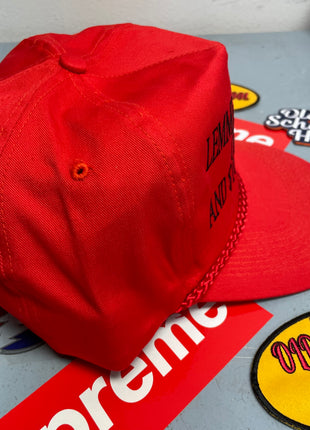 LEMME GET A PACK OF REDS AND $10 ON PUMP 6 Vintage Orange Tone Red Rope Snapback Cap Hat Funny Custom Embroidered