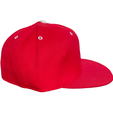 Red Rounded Hat True Vintage Fitted Red 5 Panel Hat Cap 7 1/8 – Old School Hats