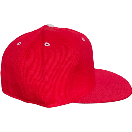 Fitted Red 5 Panel Hat Cap