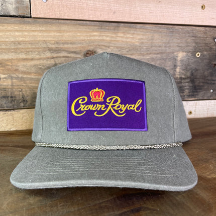 Custom Crown Royal Vintage Sand Rope Golf Snapback Cap Hat