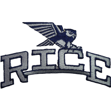 Vintage Rice Owls Mascot Team Logo 4.25" x 2.5" Patch