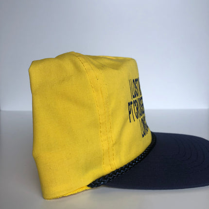 I lost my virginity in a pt cruiser parked outside long John silver’s yellow/navy rope custom embroidered strapback