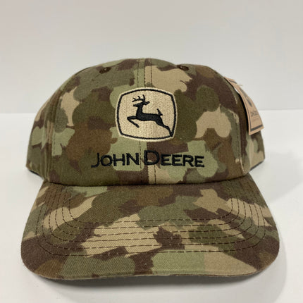 Vintage John Deere Camouflage Snapback Hat Cap Made in USA K Brand Products