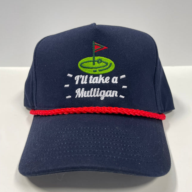 I’ll take a Milligan on a Navy Blue SnapBack Hat Cap with rope Custom Embroidery
