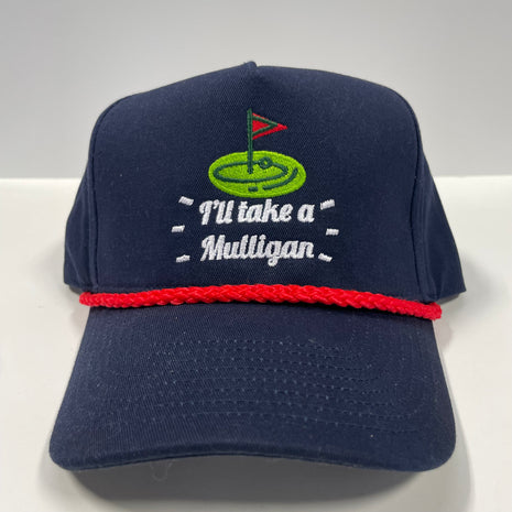 I’ll take a Milligan on a Navy Blue SnapBack Hat Cap with rope Custom Embroidery