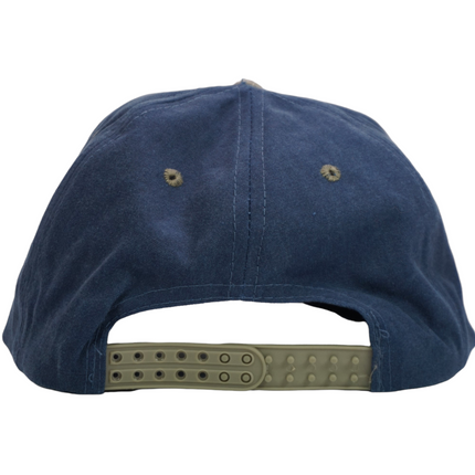 Retro Vintage Style Navy Mid Crown Sand Brim Hat Cap with Sand Rope