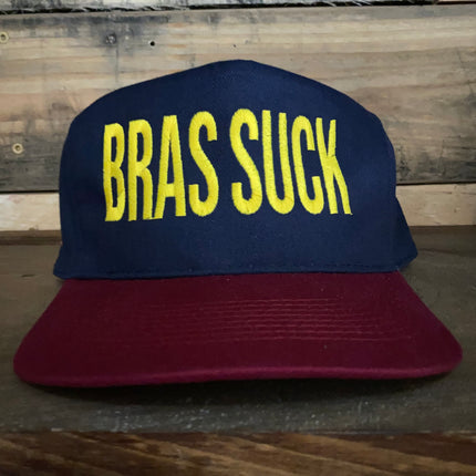 Bras Suck Vintage Strapback hat cap custom embroidery
