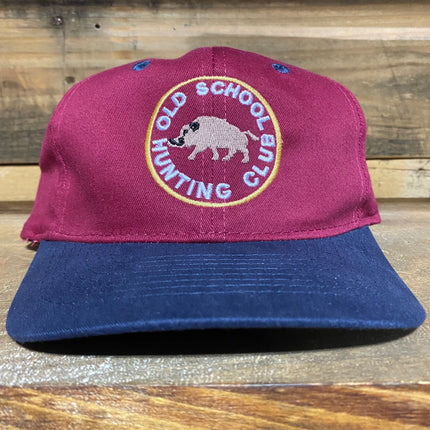 Old school hunting club vintage Strapback hat cap custom embroidery