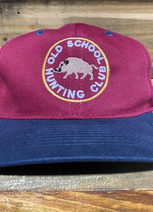 Old school hunting club vintage Strapback hat cap custom embroidery