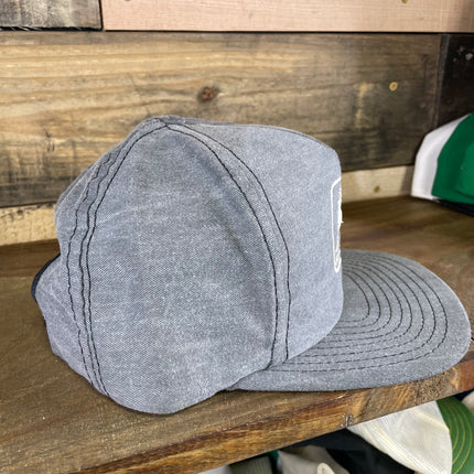 Vintage John Deere Gray Snapback Cap Hat Louisville MFG Co Made in USA