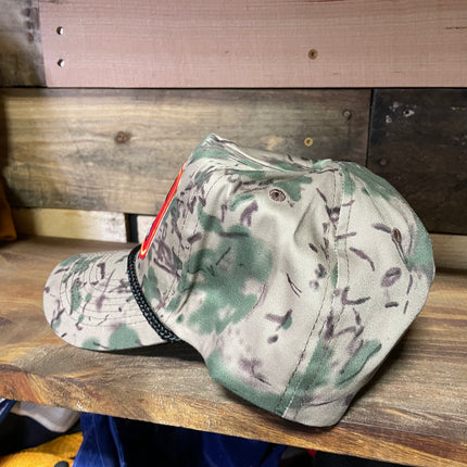 Custom STIHL patch Red Vintage Deer Camo Black Rope Snapback Cap Hat