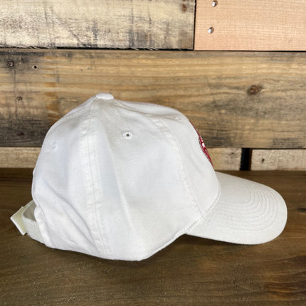 Custom Oklahoma Sooners Vintage White Velcroback Hat Cap Ready to ship