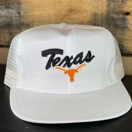 Custom Texas Longhorns Vintage Mesh Trucker Snapback Cap Hat Made in USA