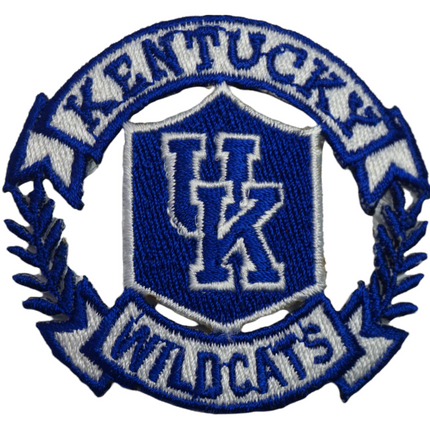 Vintage Kentucky Wildcats Team Logo 2.5" x 2.25" Iron On Circle Patch