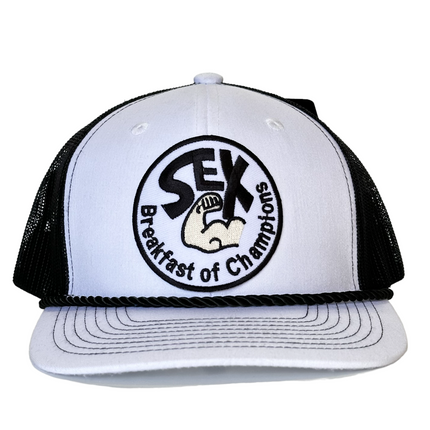 Custom SEX Breakfast of Champions Trucker Mesh SnapBack Rope Cap Hat