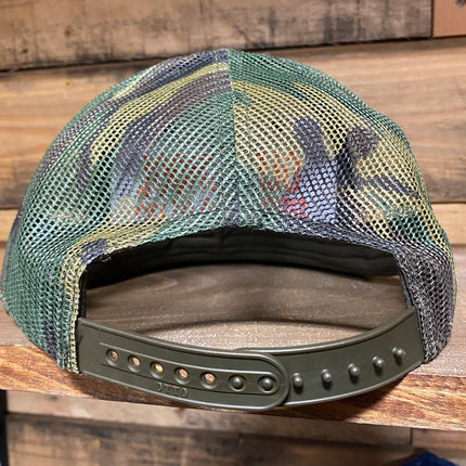 Old School Hunting Club Camo mesh Snapback hat cap custom embroidery