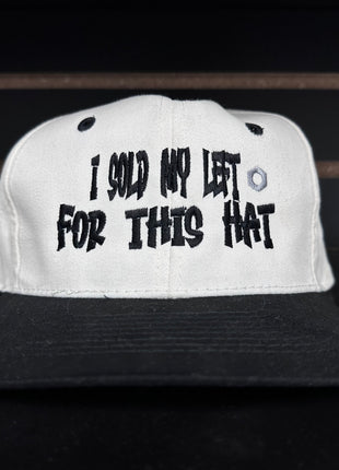 I SOLD MY LEFT NUT FOR THIS HAT Vintage Strapback Cap Hat Funny Custom Embroidery
