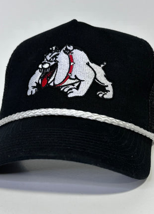 Georgia Bulldog Vintage Black Mesh Trucker Cap Hat Custom Embroidery