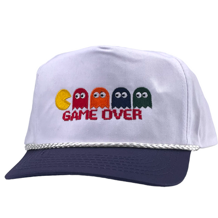 GAME OVER Vintage custom embroidered Rope Snapback Cap Hat