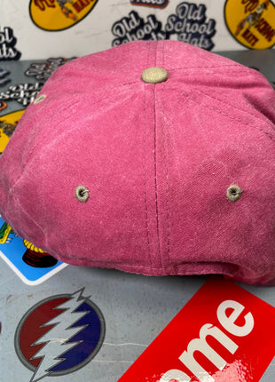 Custom Your Moms Favorite Ride Vintage Custom Embroidered Pink Stonewash Snapback Cap Hat