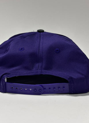 CROWN Vintage Purple Plaid Brim Mid Crown SnapBack Cap Hat Custom Embroidered