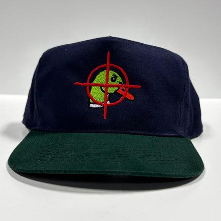 Mallard Duck Target on Vintage Strapback Hat Cap Custom Embroidery