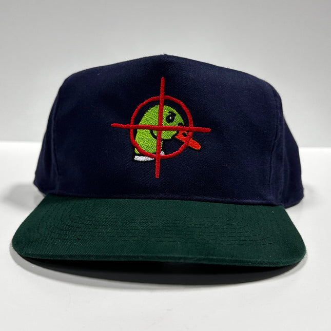 Mallard Duck Target on Vintage Strapback Hat Cap Custom Embroidery