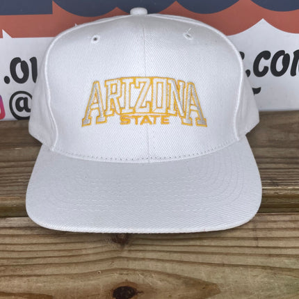 Custom Arizona State University Vintage White SnapBack Hat