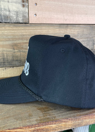 Shit Happens Vintage Black Golf Rope Snapback Cap Hat Funny For Him Custom Embroidered
