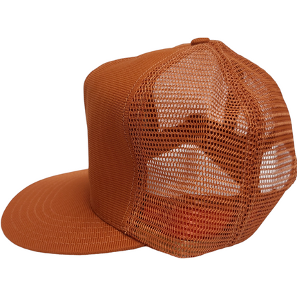 Vintage Burnt Orange With Mid Crown Mesh Snapback Hat