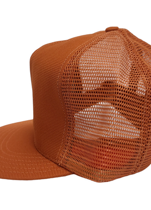 Vintage Burnt Orange With Mid Crown Mesh Snapback Hat