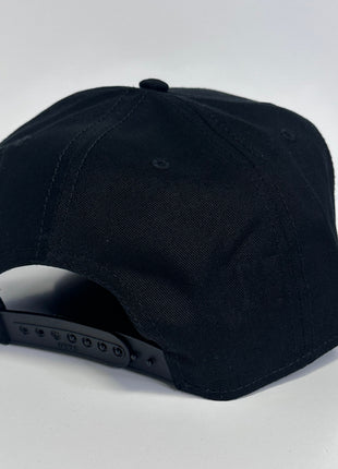 Nashville Music City Script Black Snapback Cap Hat Custom Embroidered