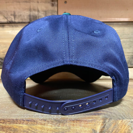 If this hat’s missin’ I’VE gone fishing vintage navy Snapback hat cap custom embroidery