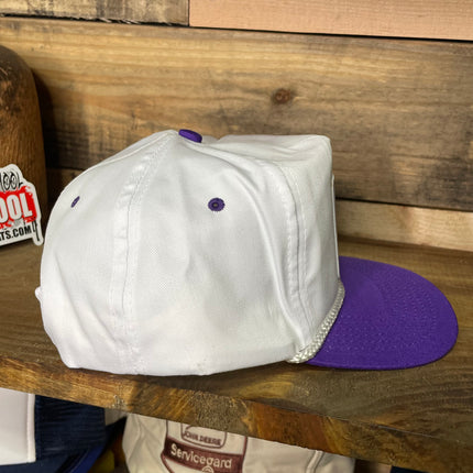 Custom Jesus Fish Vintage White & Purple Rope Snapback Cap Hat