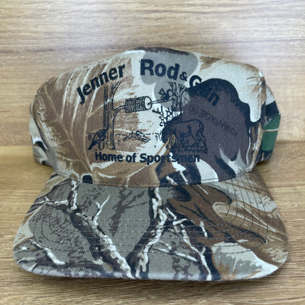Vintage Jenner Rod and Gun home of Sportsman Camouflage SnapBack Hat Cap Made in USA