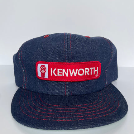 Vintage Kenworth Trucking Company Denim Trucker SnapBack Hat Cap Made in USA