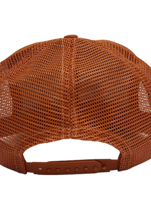 Vintage Burnt Orange With Mid Crown Mesh Snapback Hat